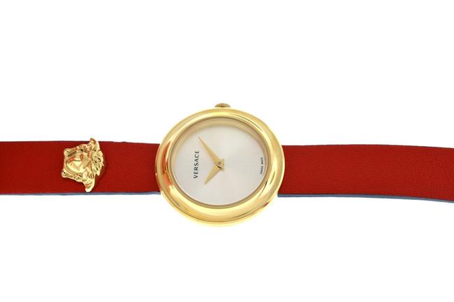 Versace Gold New V-flare Vebn00418 Steel Wrap Around Bracelet Quartz Watch