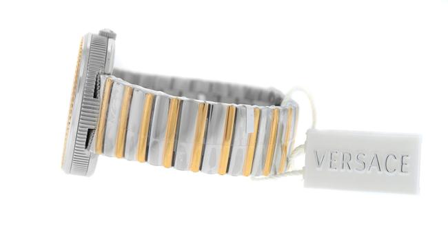 Versace Steel Gold Plated New V-metal Icon Vlc080014 Electroplated Quartz Watch