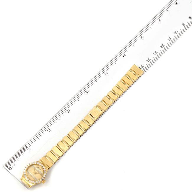 Piaget Champagne Polo 18k Yellow Gold Diamond Dial Quartz Ladies Watch
