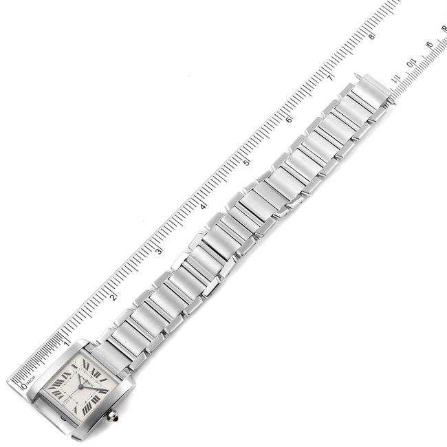 Cartier Silver Tank Francaise Large Steel Mens W51002q3 Watch