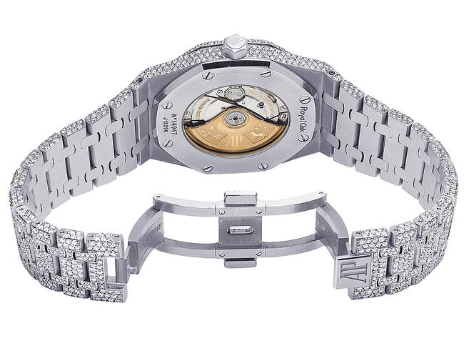 Audemars Piguet Stainless Steel Mens 41mm Royal Oak Vs Diamond 31.5 Ct Watch