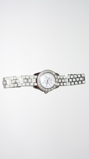 Dior Silver and White Christian Stainless Steel Sapphire Diam 50m Quartz Watch