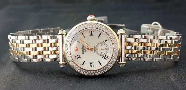 Michele Two Tone Caber Stainless Diamond Mop Mww16a000066 Watch