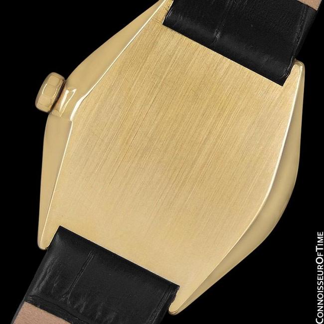 Omega White 1970s De Ville Vintage Mens Classic Retro 18k Watch