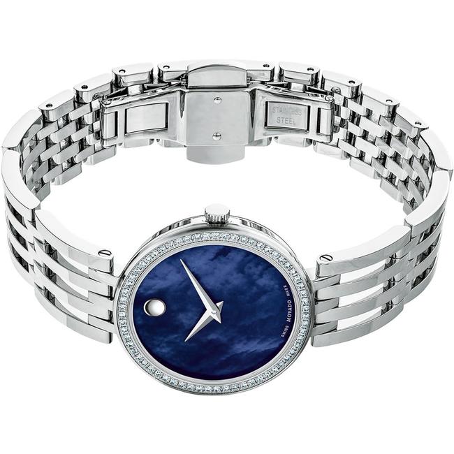 Movado Silver Esperanza Blue Mother Of Pearl Diamond Womens Quartz 0607231 Watch