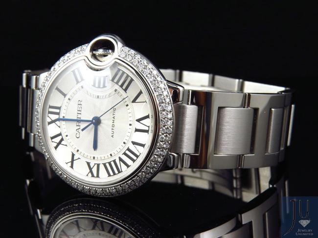 Cartier Mid Size 37 Mm Ballon Bleu W6920046 Diamond with 2.5 Ct Watch