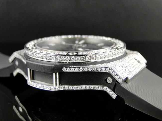 Hublot Stainless Steel Big Bang 44mm Evolution Rubber Band Diamond 10 Ct Watch