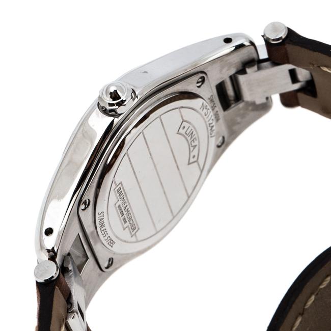 Baume & Mercier Silver Stainless Steel Linea 65690 Womens Wristwatch 27 Mm Watch