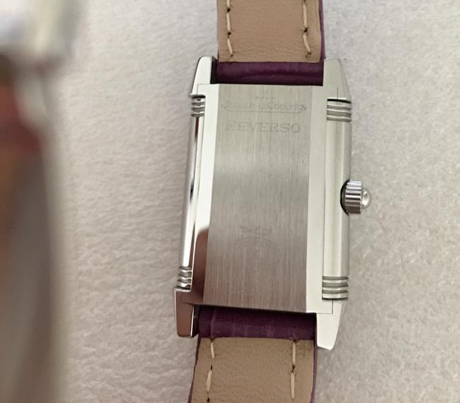 Jaeger-LeCoultre Stainless Steel Diamonds Reverso Classic Small Duetto Watch