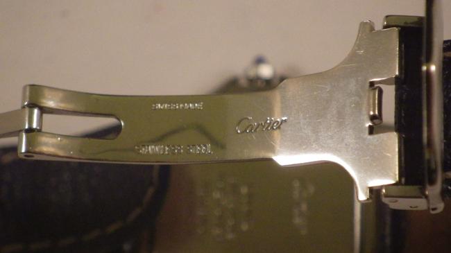 Cartier Navy Blue Strap W 18k/Ss Panthere Cougar W/Qs Date Reasonable Offers Considered Watch