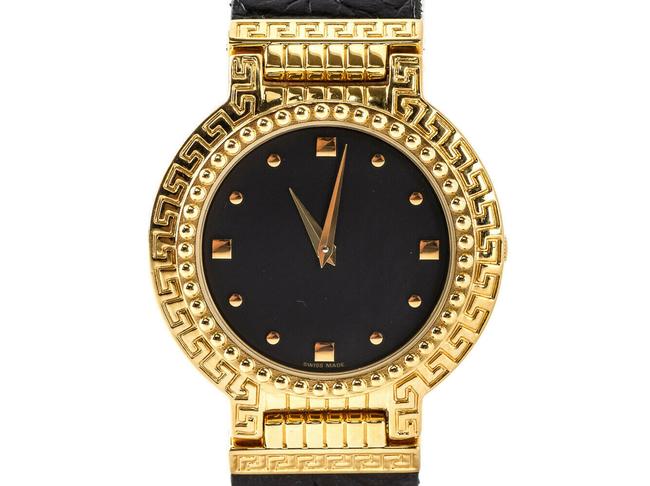 Versace Black/Gold Box Vintage Medusa Plated Quartz Watch