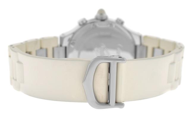 Cartier Silver Ladies Chronoscaph 2996 Steel 32mm Chrono Date Watch