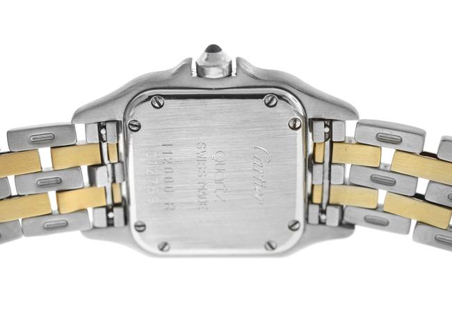 Cartier Yellow Gold Silver Ladies Panthere 112000r 18k Steel Two Row 22mm Watch