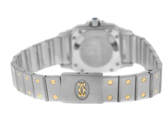 Cartier Yellow Gold Silver Ladies Santos 1170902 Steel 18k 24mm Watch
