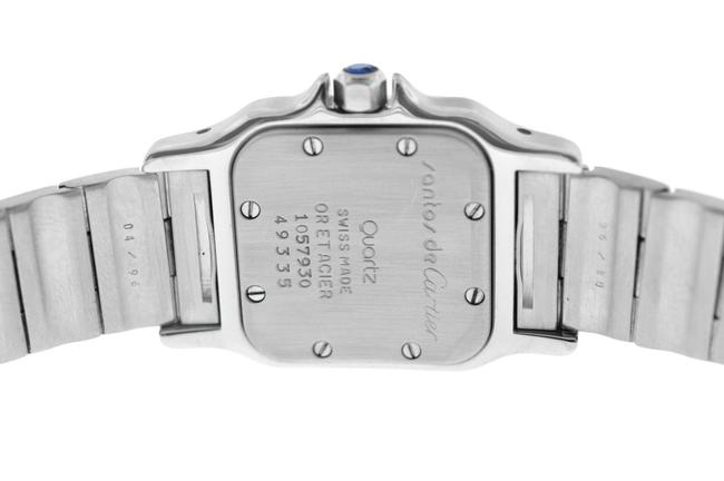 Cartier Yellow Gold Silver Ladies Santos Galbee 1057930 18k Quartz Watch