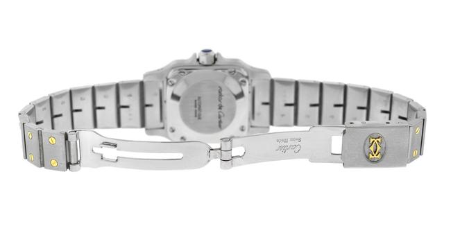 Cartier Yellow Gold Silver Ladies Santos Galbee 24mm 18k Watch