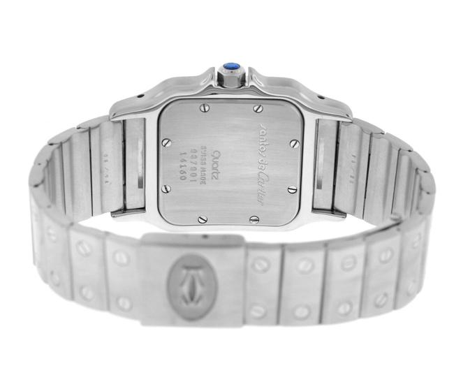Cartier Silver Ladies Santos Galbee 987901 Stainless Steel Quartz Watch