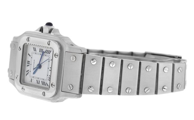 Cartier Silver Ladies Santos Galbee 24mm Steel Watch
