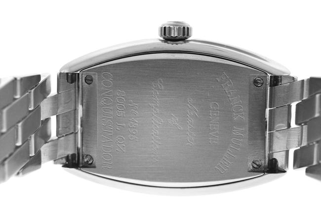 Franck Muller Silver L Ladies Conquistador 8005 Quartz 28mm Steel Watch