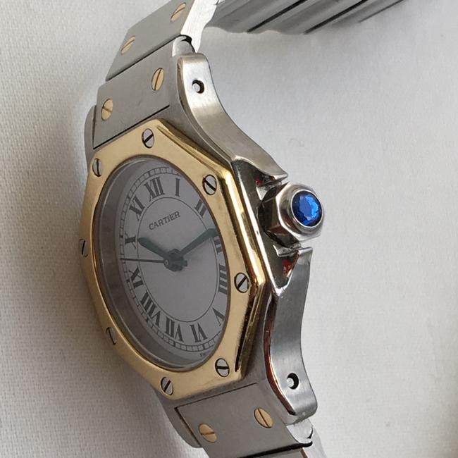 Cartier 18kt Gold/Stainless Steel Santos De Watch