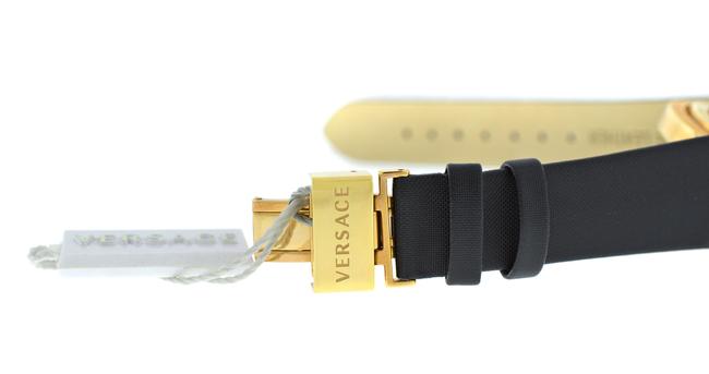 Versace Black Eon 80q81sd498 S009 Gold Tone Diamond Quartz 38mm Mop Watch
