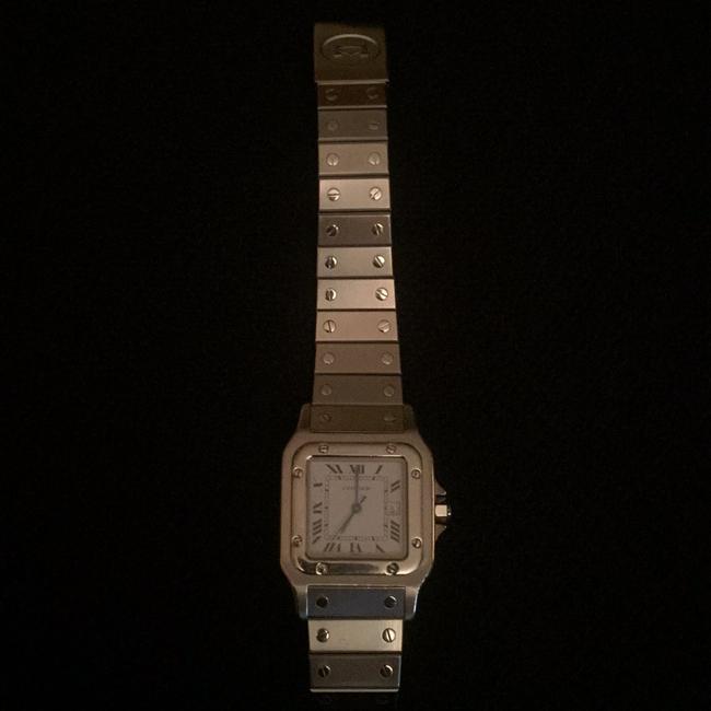 Cartier Silver Santos De Galbee Watch