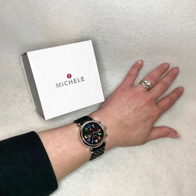 Michele Black Cxs-36 Carousel Chronograph Watch