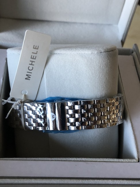Michele Silver New Deco Madison Mid Diamond Watch