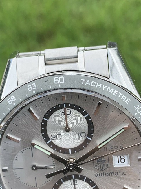 TAG Heuer Silver Cv2011 Carrera Chronograph Dial Mens Watch