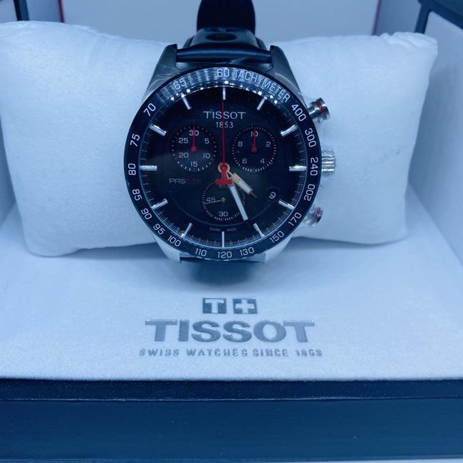 Tissot Black Chronograph Leather Strap Mens T100.417.16.051.00 Watch