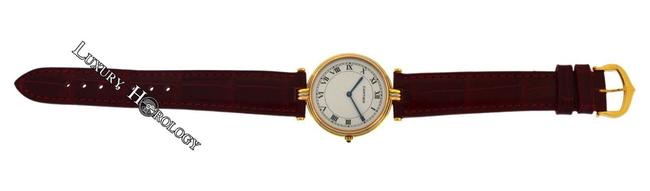 Cartier Mint Genuine Ladies Round Vendome Tri-color 18k Gold Quartz Watch