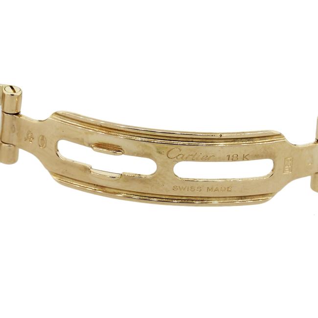 Cartier Yellow White Panthere 18k Gold Diamond Bezel Ladies Watch