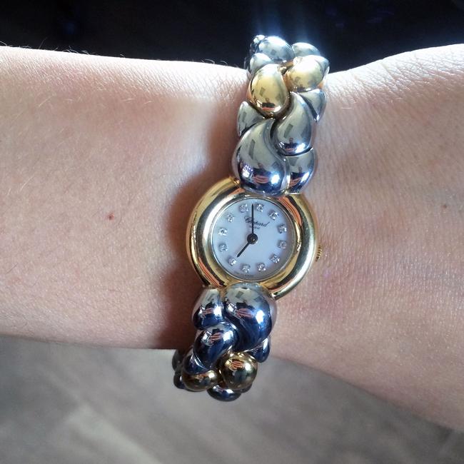Chopard White Yellow Casmir Diamond Dial 18k Gold & Steel Watch