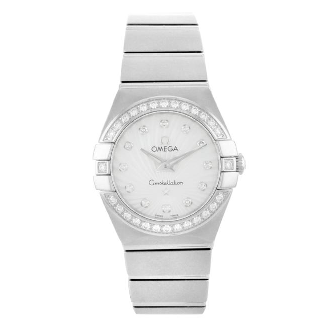 Omega White Mother Of Pearl Constellation 123.15.24.60.55.002 24mm (8623) Watch