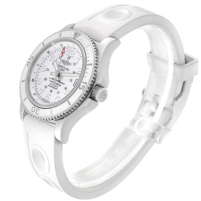 Breitling White Stainless Steel Superocean Ii Hurricane A17312 Womens Wristwatch 36 Mm Watch