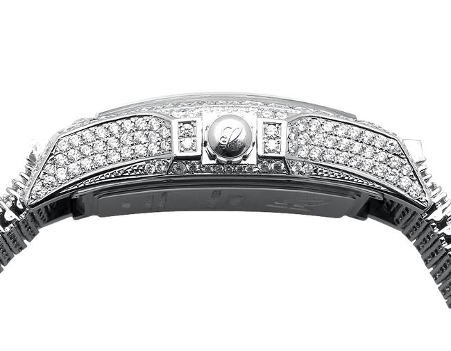 Breitling Stainless Steel XL Mens Custom Bentley Flying B A28362 Vs Diamond 32 Ct Watch