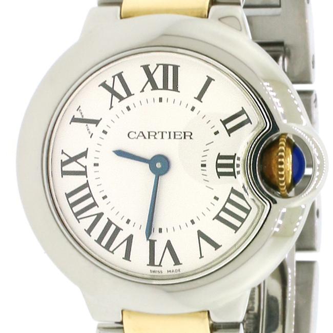 Cartier Roman Ballon Bleu 2-tone Orig. Silver Dial 28mm W2bb0010 Watch