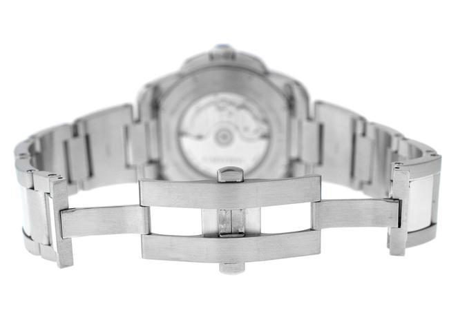 Cartier Silver Calibre De 3389 W7100016 Mens Steel Date 44mm Watch