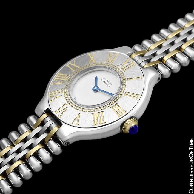 Cartier Light Silver Cartier?must De 21c Ladies Stainless Steel and 18k Gold Watch