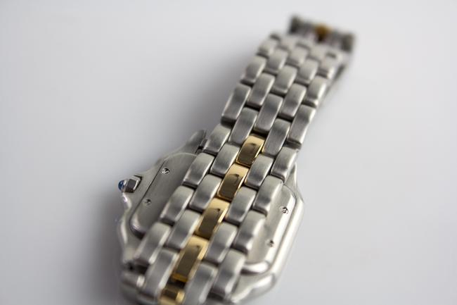 Cartier Yellow Gold and Steel Panthere Midsize 1 Row 18k Gold/Ss 27mm Watch