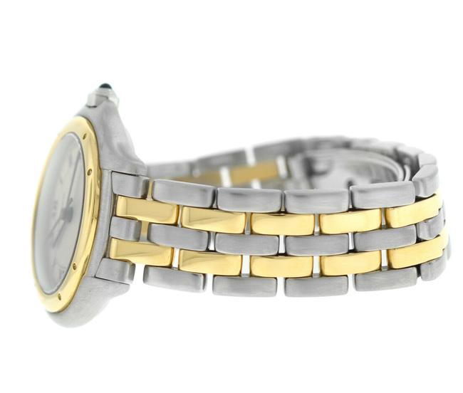Cartier Silver Panthere Cougar 119000r Ladies Gold Steel Two Row Quartz 26mm Watch