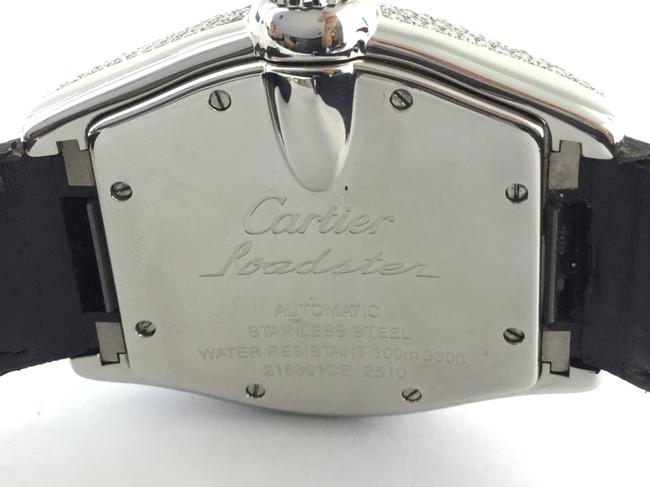 Cartier Stainless Steel Roadster with Diamond Bezel Watch