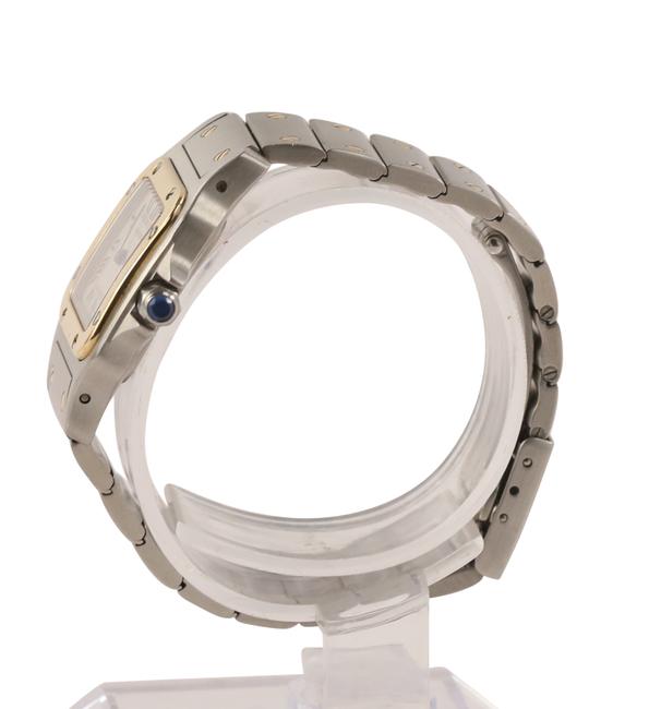 Cartier Silver Santos Galbee 1567 Stainless Steel Watch