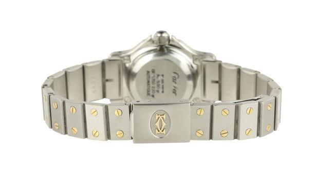 Cartier Silver Santos Octagaon - Stainless Steel and 18kt Yellow Gold Watch