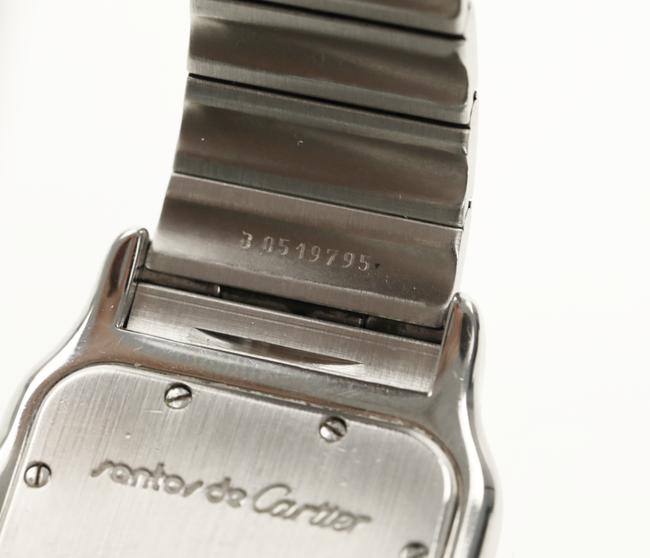 Cartier Silver Santos Galbee Two Tone Moon Phase Watch