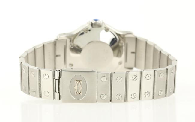 Cartier Silver Santos Octagon Date 30mm Watch