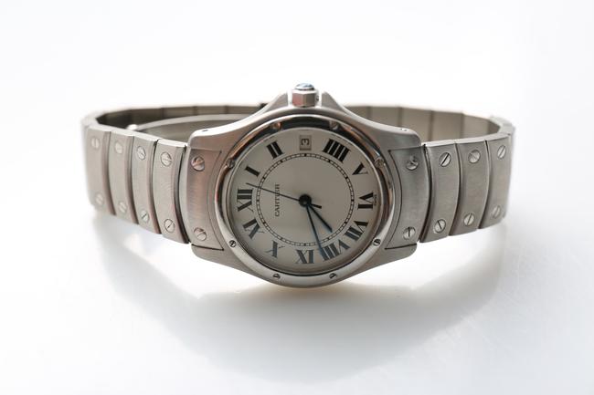 Cartier Silver Santos Ronde 1920 Watch