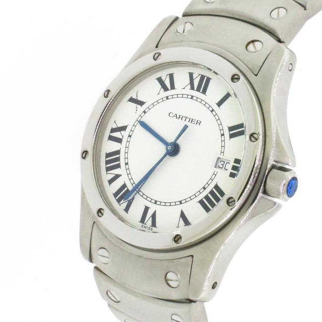 Cartier Stainless Steel Santos Ronde 30mm Ladies W20027k1 Watch
