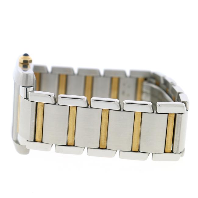 Cartier Gold & Steel Tank Francaise Large 2-tone Gold/Steel 28mm W51005q4 B&p Watch