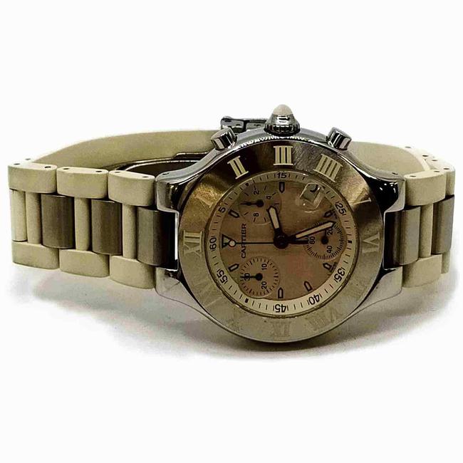 Cartier Silver 2424 Chronoscaph 35mm 860600 Watch
